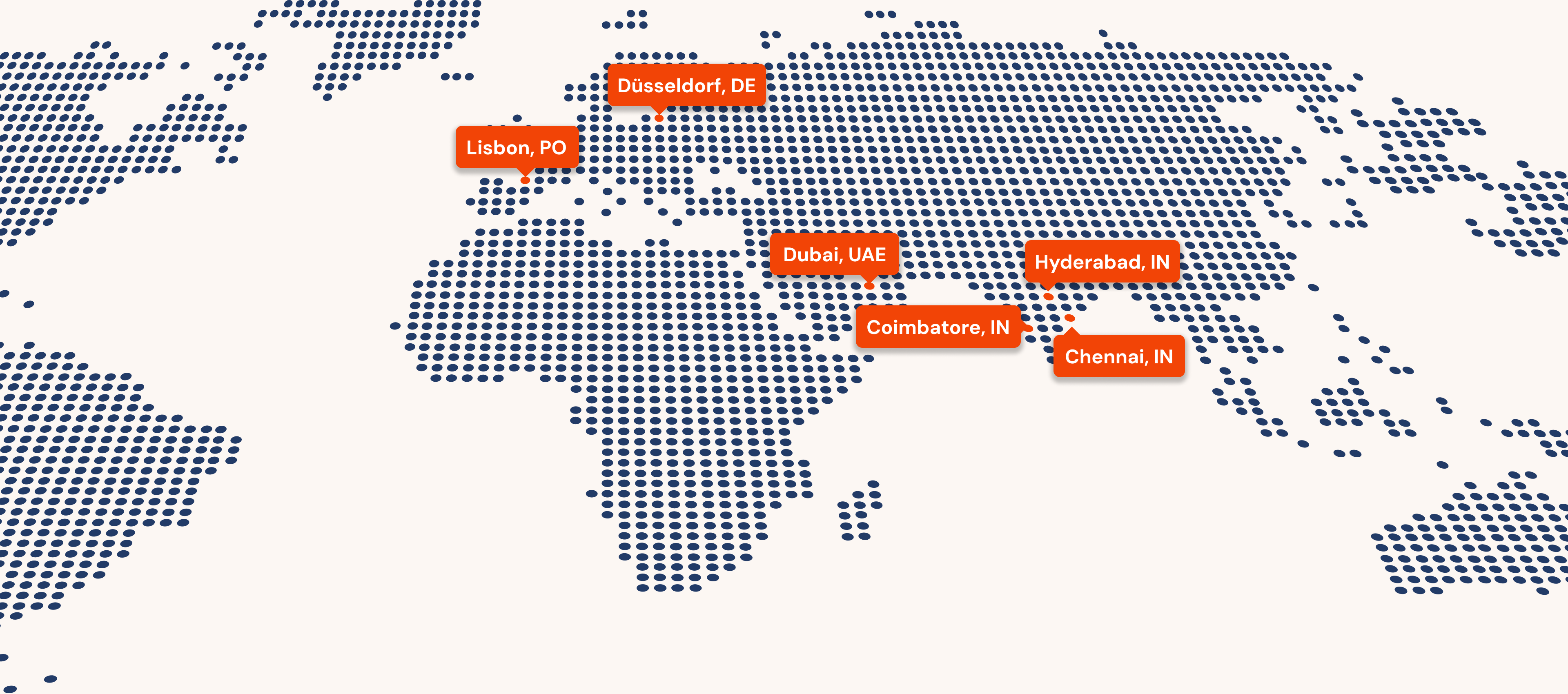 Abstract world map representing global strategic presence and client network